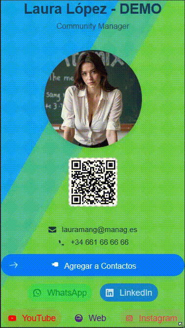 Tarjeta digital personalizada