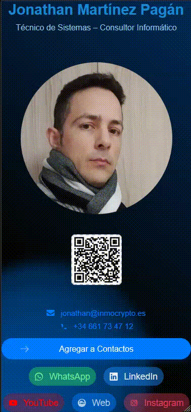 Tarjeta digital minimalista